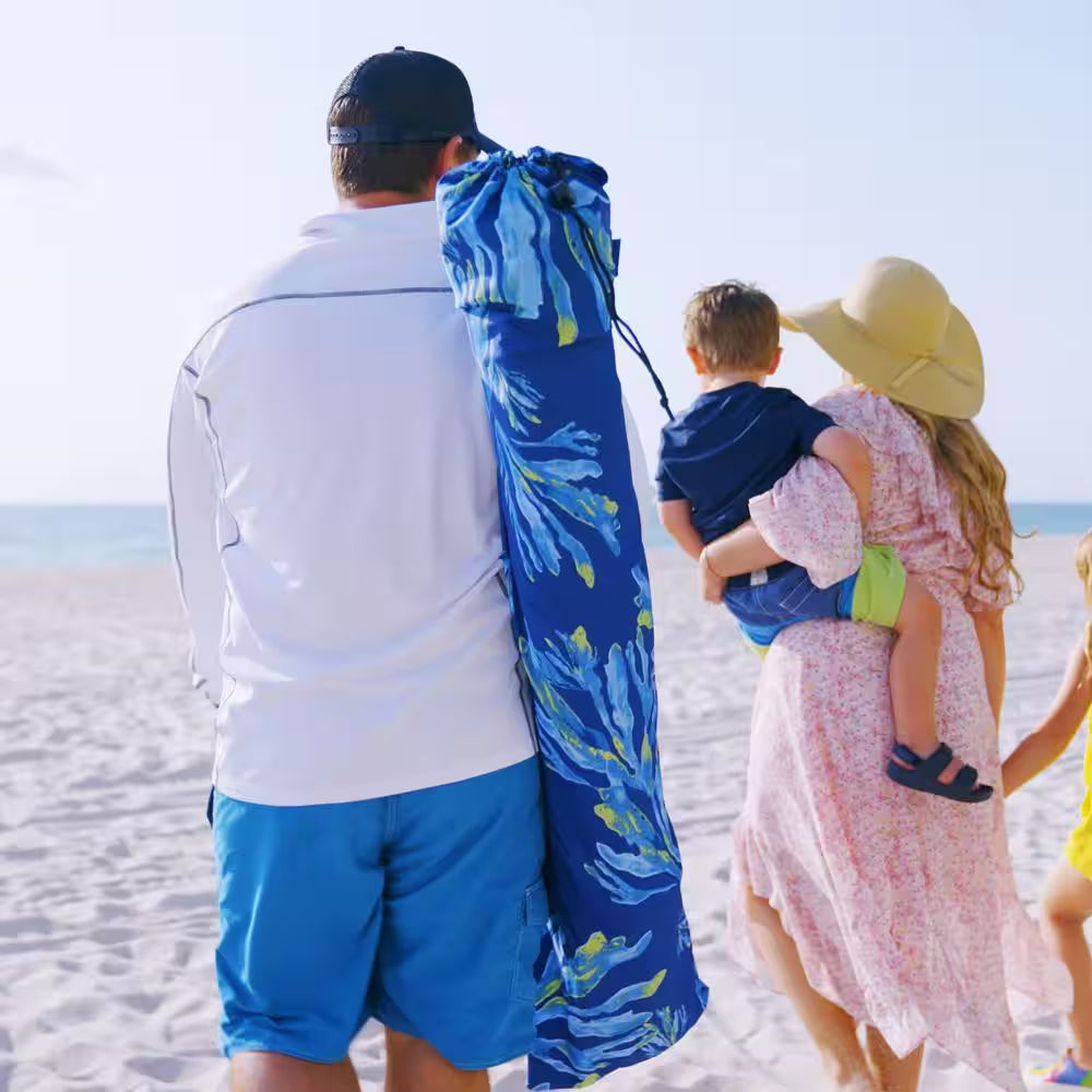 6.2 Ft. X 6.2 Ft. Beach Cabana Canopy Tent Easy-Setup Canopy with Sidewall for Ultimate Sun Protection