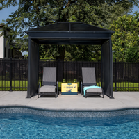 Danxia 7 Ft. X 9 Ft. Grey Cabana Steel Framed Gazebo