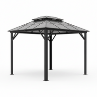 Danxia 7 Ft. X 9 Ft. Grey Cabana Steel Framed Gazebo