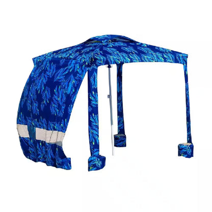 6.2 Ft. X 6.2 Ft. Beach Cabana Canopy Tent Easy-Setup Canopy with Sidewall for Ultimate Sun Protection