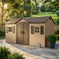 15 Ft. X 8 Ft. Resin Outdoor Garden Shed